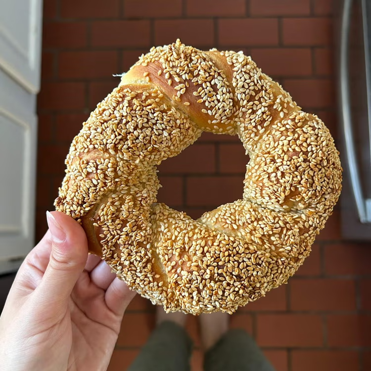 Sesame-covered Turkish simit